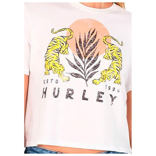 Hurley Γυναικεία κοντομάνικη μπλούζα Le Tigre Cropped Crew Short Sleeve T-Shirt